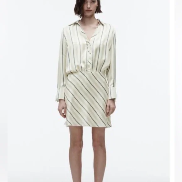 NWT Zara Short Striped Dress Size M - Picture 1 of 8